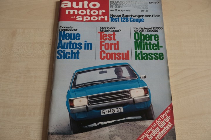 Deckblatt Auto Motor und Sport (08/1972)
